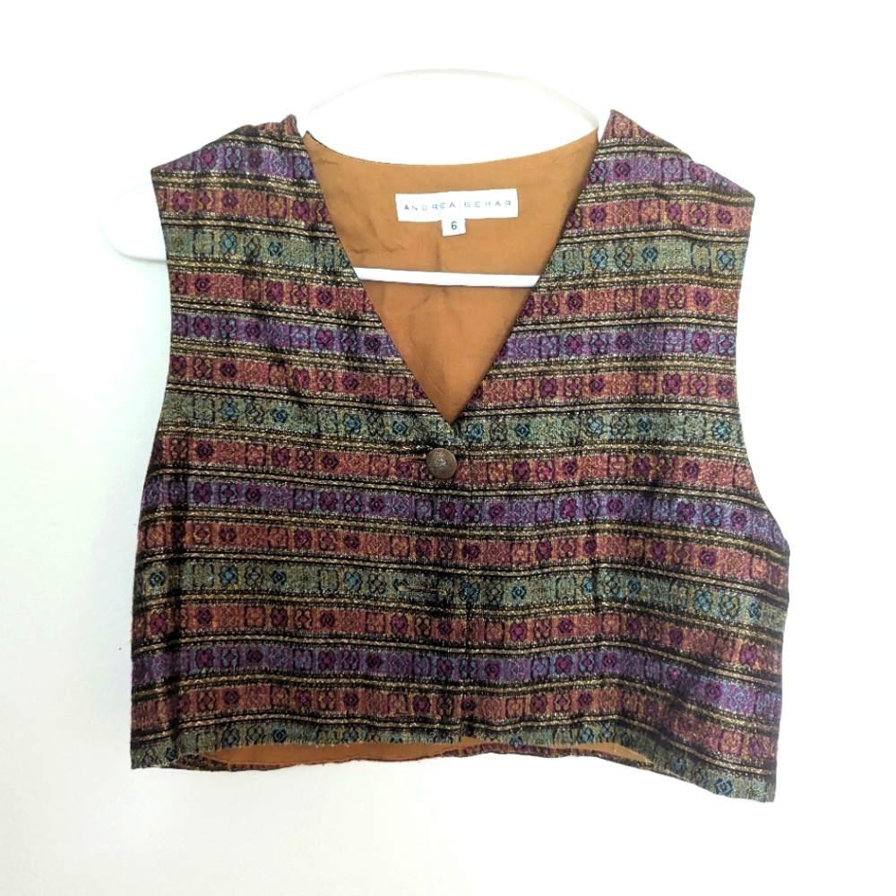 Vintage Andrea Behar cropped vest